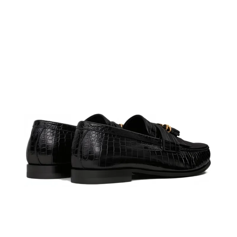 CELINE Triomphe Loafers Women's Black-3