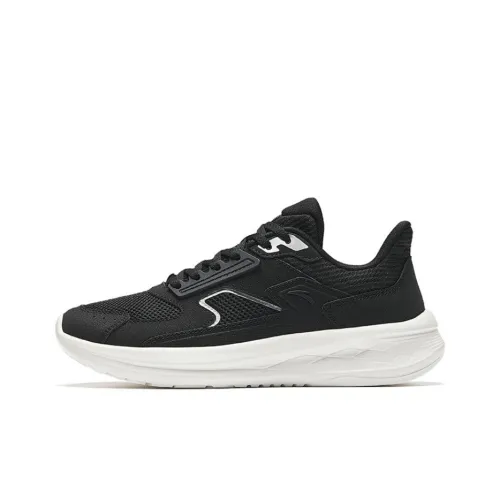 Anta Running Collection Cushioned Slip Resistant Low Top Running Shoes Women's Black