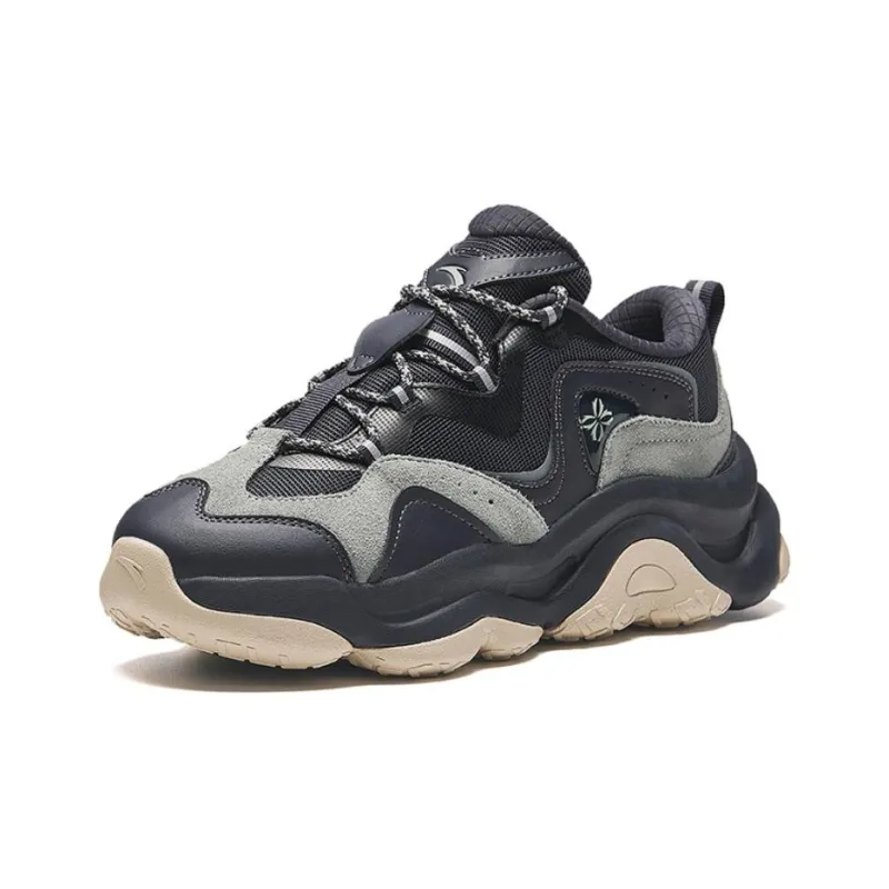 Anta Life Collection Cushioned Slip-Resistant Abrasion-Resistant Low-Top Casual Shoes Women's Black Gray-1