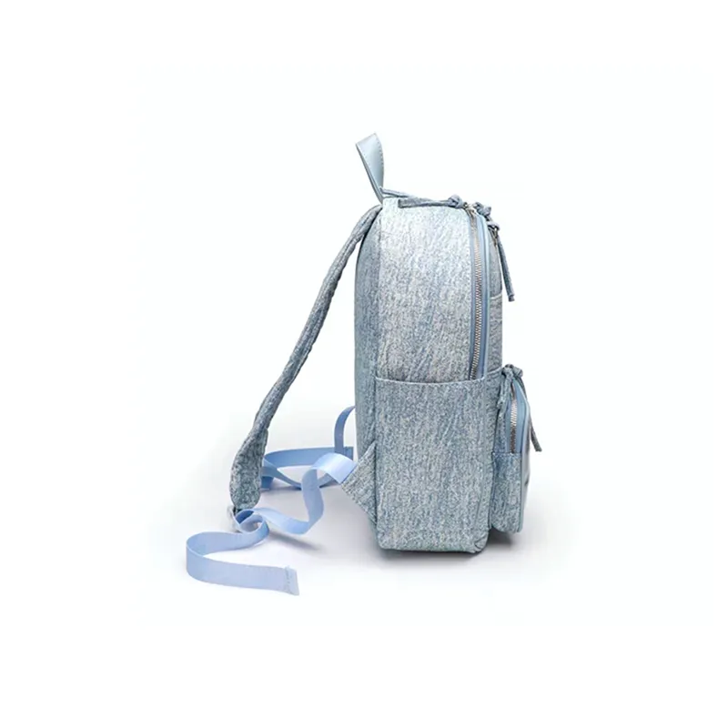 UNITE STAR Denim Commute Versatile Large Capacity Grain Backpack Medium Size Women's-1