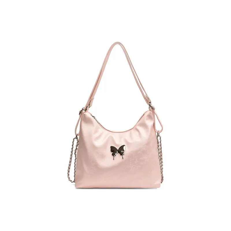 Cool PU Shoulder Bag Crossbody Bag Backpack Women's Black/Pink/Silver/Ecru-4
