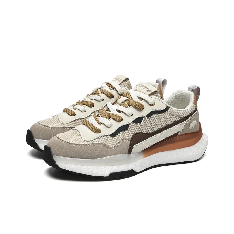 HLA Men's Athletic Shoes With Breathable Mesh, Height Increasing Patchwork, Casual Running Fashion-1