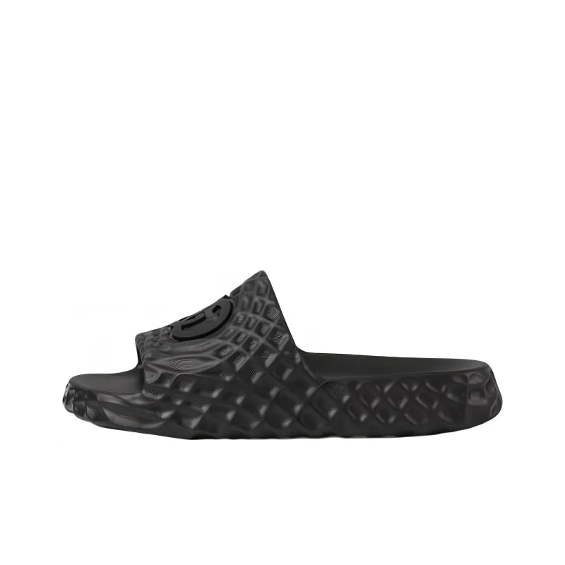 GUCCI Slide Sandal Interlocking G Black Water Ripples-0