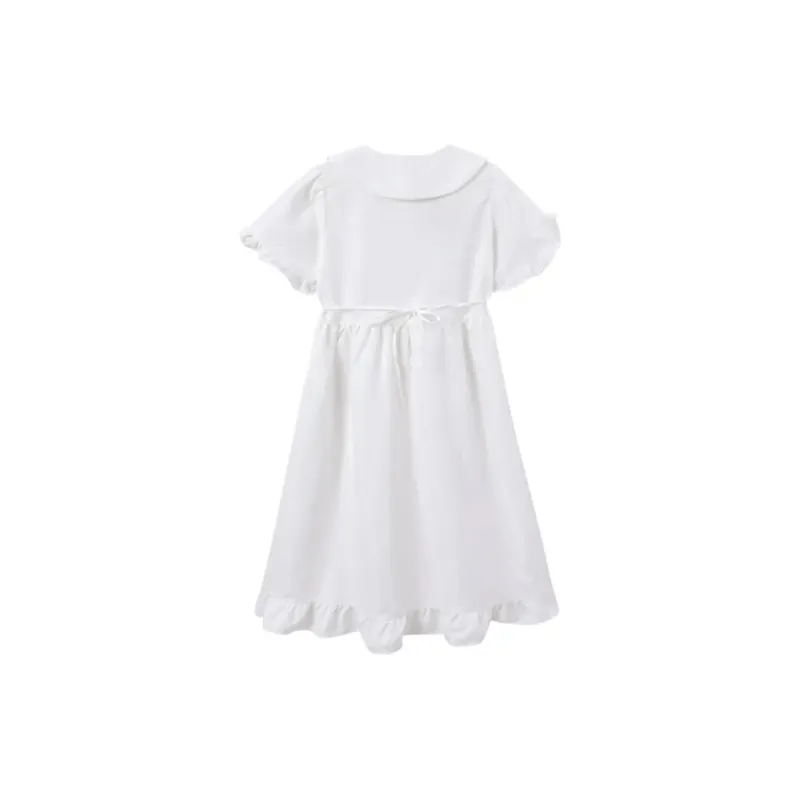 JOSR SS24 Short Sleeved Dresses Women's White-1