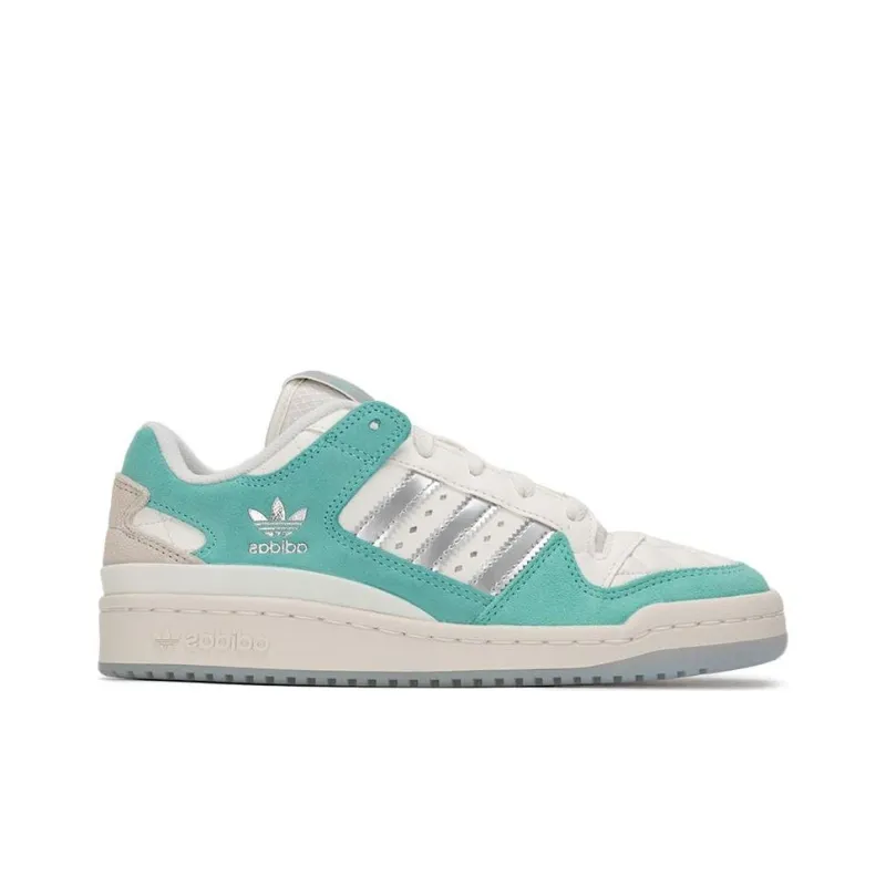 Adidas Originals FORUM Low Top Skateboard Shoes Women's White Green-1
