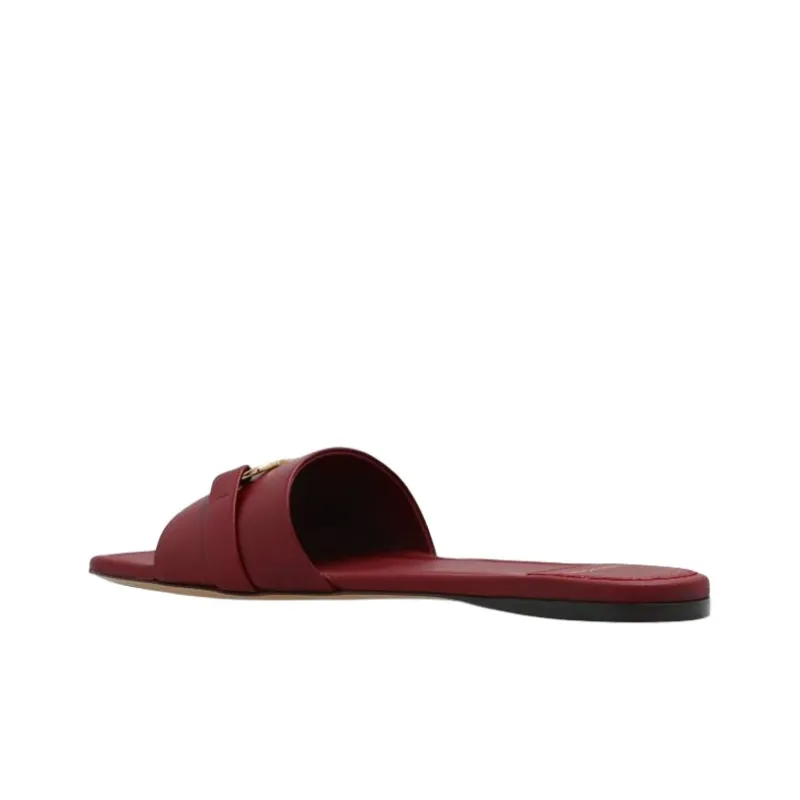 FERRAGAMO GANCINI Slide Slippers Women's Red-3