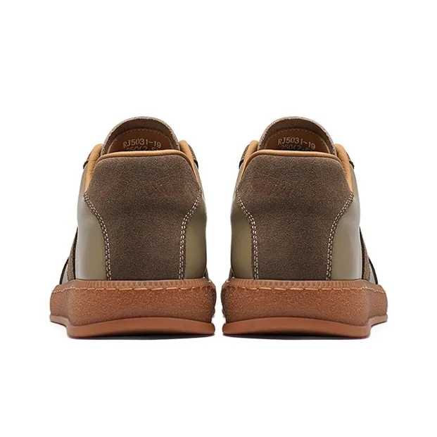 RHYTHM OF JOY Fashion Leather Patchwork Non-slip Lightweight Low-Top Skateboard Shoes Men's-2