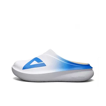 PEAK Abrasion Resistant Slip Resistant Massage Closed Toe Slippers Men's White Blue