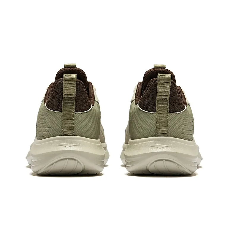 Erke Cushioning Wear-Resistant Low-Top Running Shoes Men's Warm Misty Gray Oak-3
