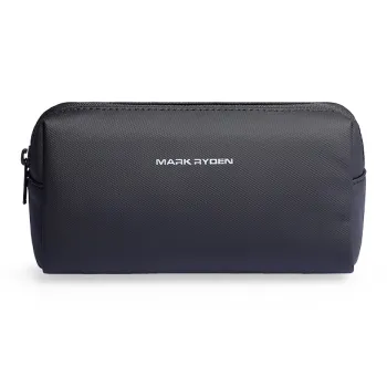 MARK RYDEN Oxford Makeup Toiletry Bag Small Size Unisex Elegant Black/Graphite Gray/Olive Green