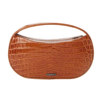 COPERNI Crocodile Pattern Leather Shoulder Bag Crossbody Bag Handbag Small Size Women's Brown