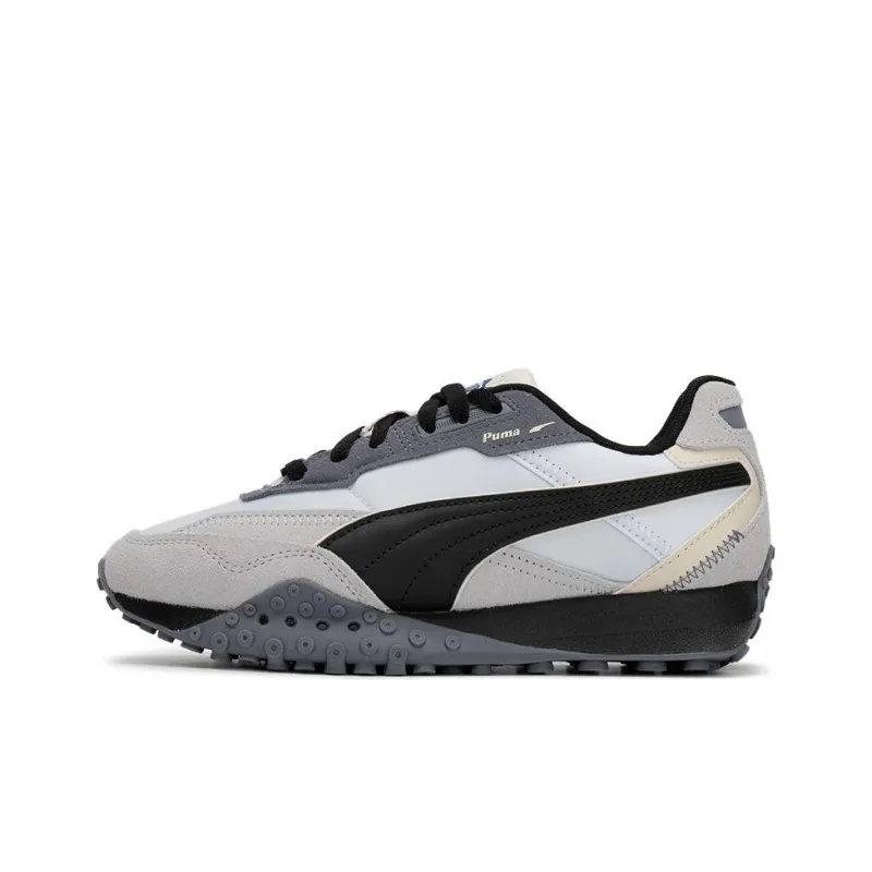 PUMA Blktop Rider Lightweight Low Top Casual Running Shoes Unisex White Gray Black-0