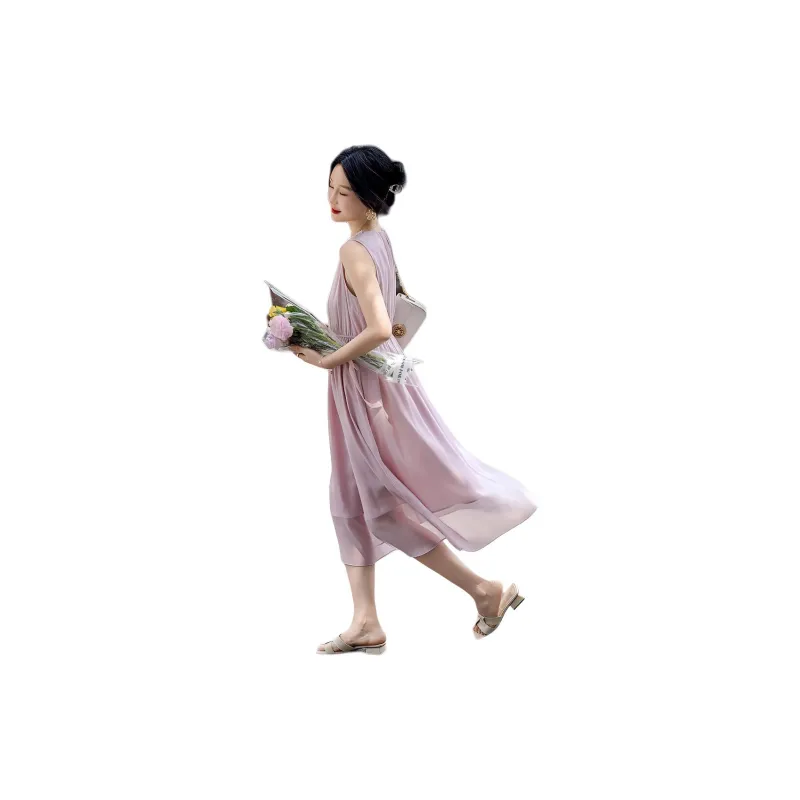 【dme】 Sleeveless Dress Women's Pink-2