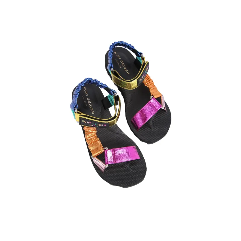 Kurt Geiger London Orion Beach Sandals Women's Black-4