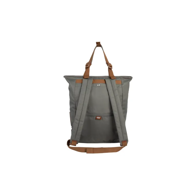 Doughnut Polyester With Natural Leather Backpack Large Size Unisex Multicolor-2