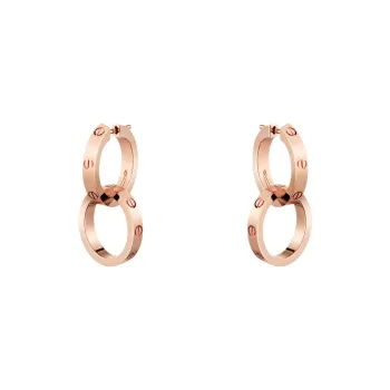 CARTIER 18K Rose Gold Earrings Women's