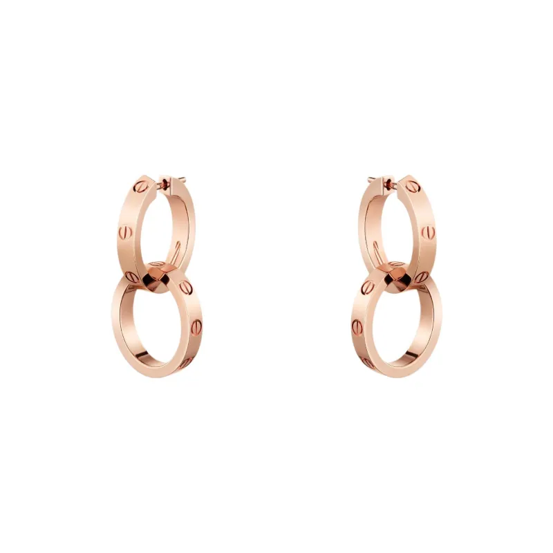 CARTIER 18K Rose Gold Earrings Women's-0