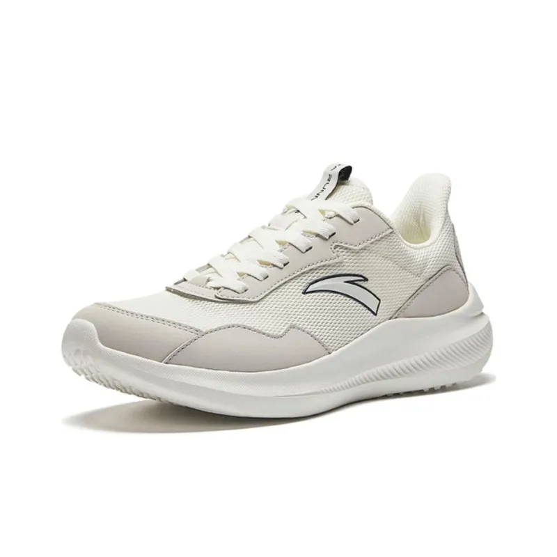 Anta Running Collection Cushioning Slip Resistant Low Top Casual Running Shoes Men's White Gray-1
