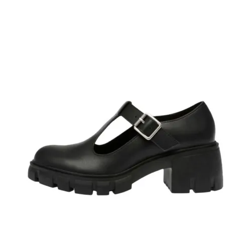 STEVE holiday Chunky Heel Mary Jane Shoes 6cm Women's Black