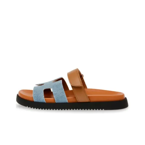 STEVE MADDEN Slide Slippers Women's Brown Blue
