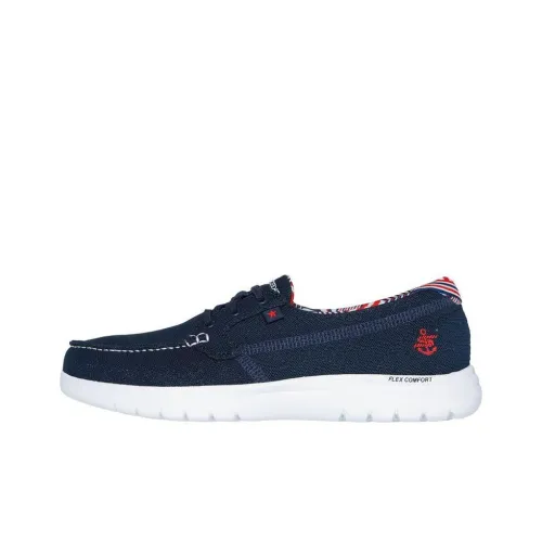 Skechers On-The-GO Flex Casual Shoes Women's Low-Top Navy Blue/Red