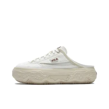 FILA ROCK Rock Mules Anti Slip And Wear Resistant Lightweight Low Top Canvas Shoes Women's Off White
