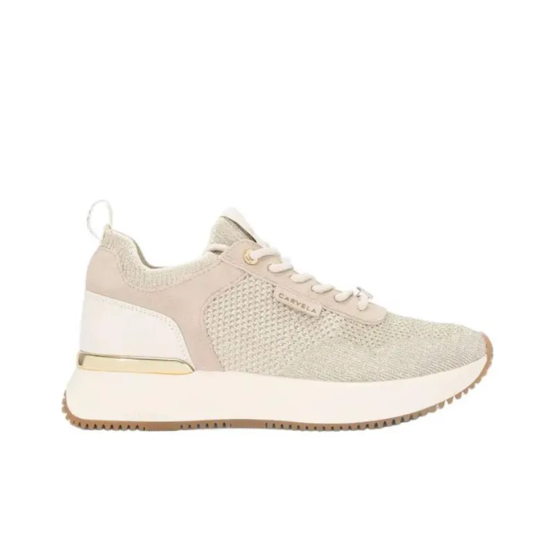 Kurt Geiger London Flare Knit Low-Top Casual Shoes Women's Beige-1