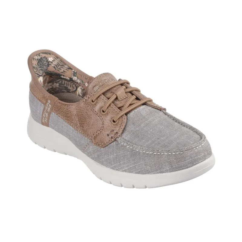 Skechers On The GO Fle Anti Slip Wear Resistant Low Top Casual Shoes Women's Taupe-2
