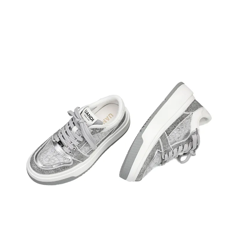 UanDi Cushioned Wear-Resistant Height Increasing Low-Top Skateboard Shoes Women's-4