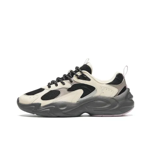 Anta Life Collection Cushioned Slip Resistant Low Top Casual Shoes Women's Beige Black Gray