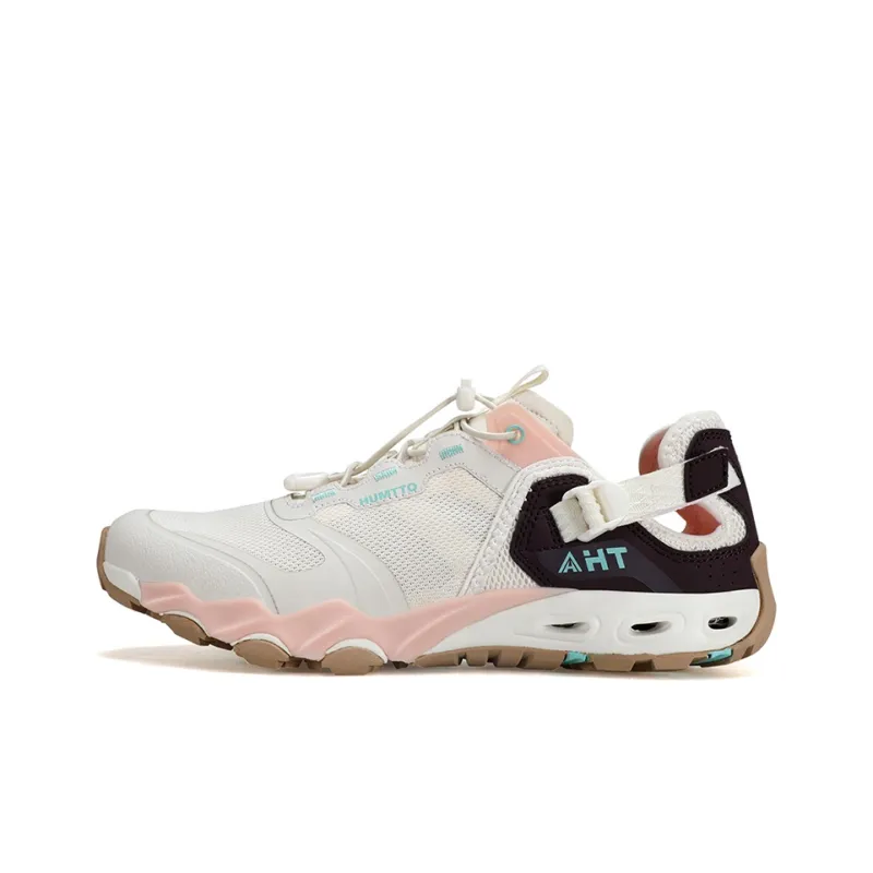 HUMTTO River Trekking Shoes Women's Ecru Smoke Pink-0