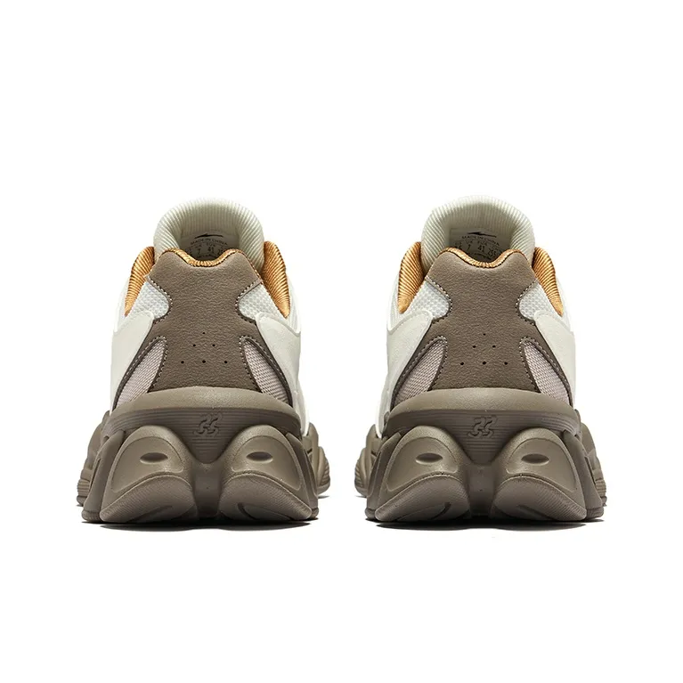 Erke Sunrise 2 Durable Breathable Low Top Casual Shoes Men's Microcrystal White Wild Gray-4