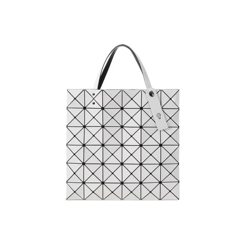 ISSEY MIYAKE LUCENT Six Grid PVC Tote Bag Handbag White-0