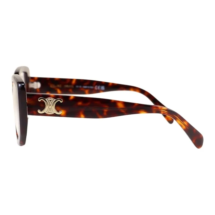 CELINE Irregular Shape Eyeglass Frames Unisex Tortoiseshell-1