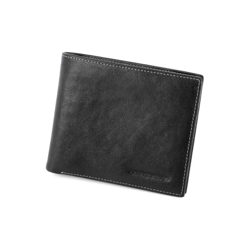 Sharkborough Genuine Leather, Top Grain Cow Leather Wallet, Wallet Regular Men's Black-2
