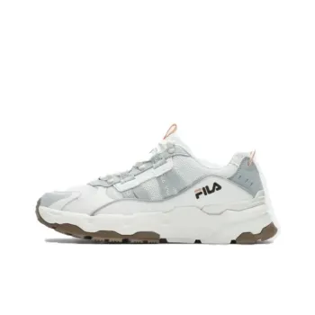 FILA TREK Anti Slip Wear Resistant Breathable Lightweight Low Top Chunky Sneakers Men's White