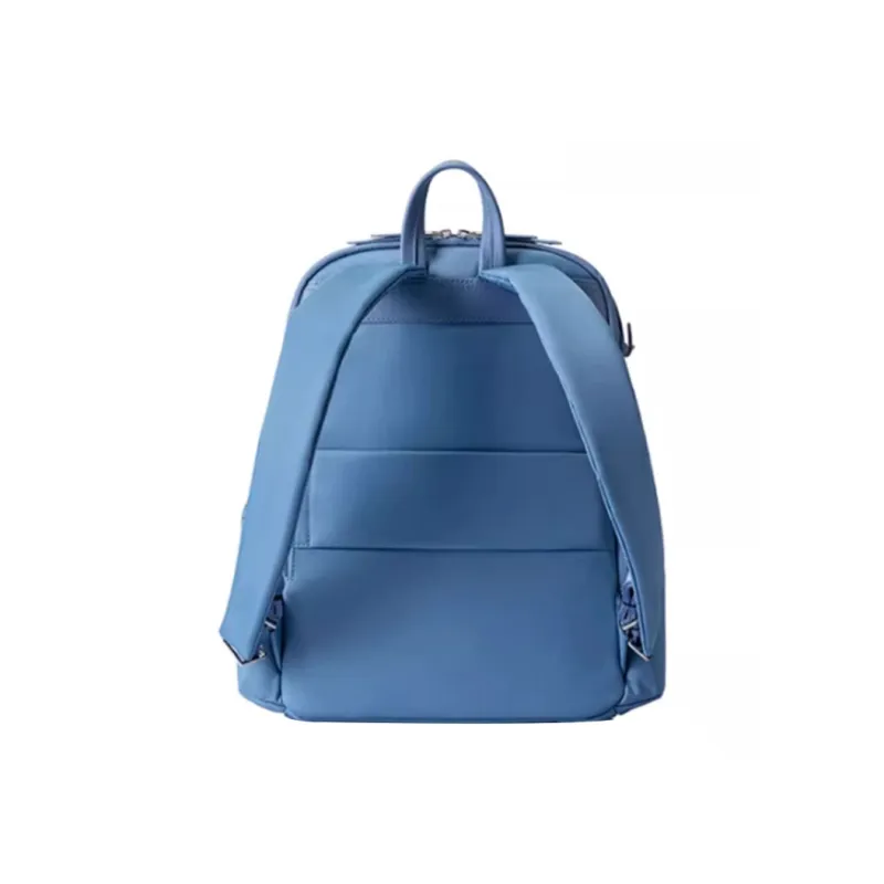 SAMSONITE KHALEESI Fabric Cow Leather Patchwork Laptop Bag Backpack Women's Blue-3