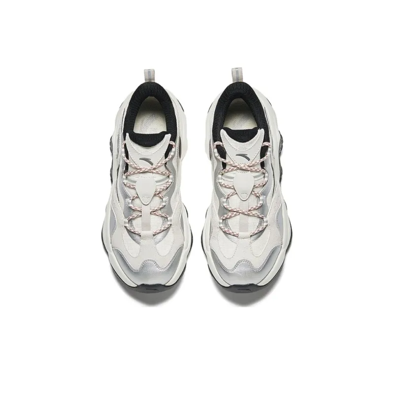 Anta Life Collection Cushioned Slip-Resistant Low-Top Casual Shoes Women's Gray Silver-2