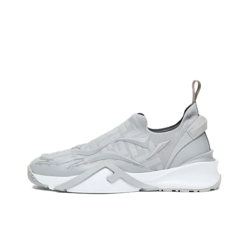 FENDI Flow Low Top Casual Shoes Men's Gray-0