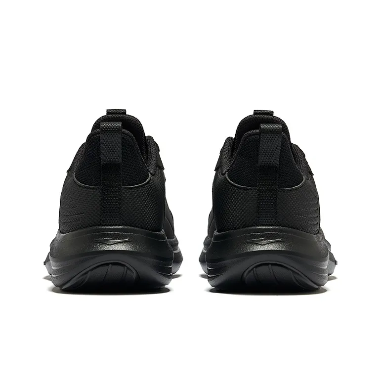 Erke Cushioning Wear Resistant Low Top Casual Running Shoes Men's Jet Black-4