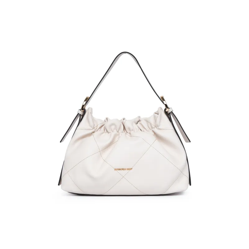 Chrisdien Deny Synthetic Leather Cloud Bag Shoulder Bag Women's Black/White-0