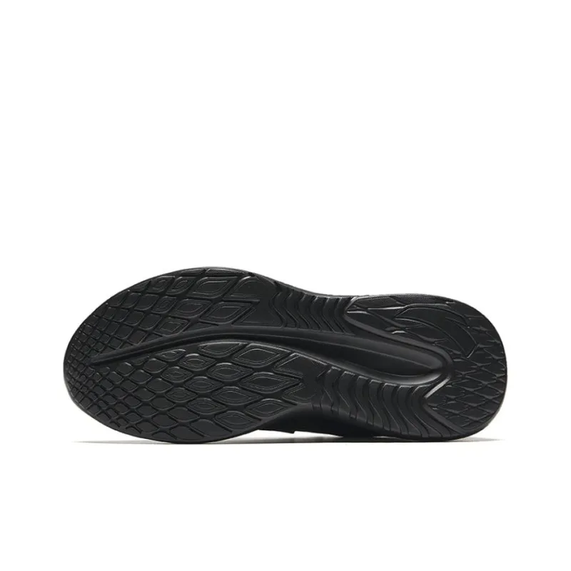 Anta Running Collection Cushioned Slip Resistant Low Top Casual Running Shoes Men's Basic Black-4