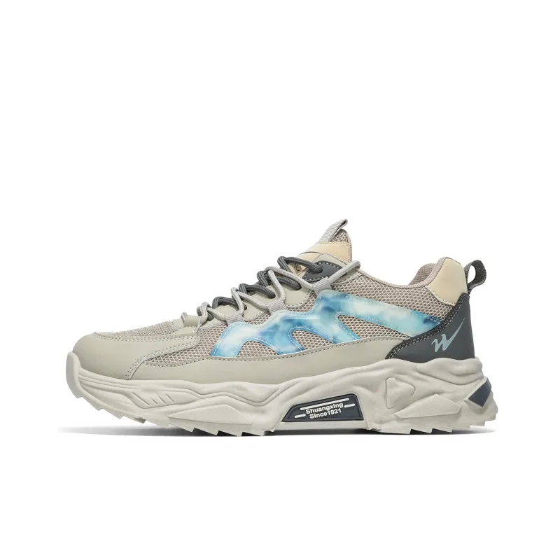 Binary Chunky Sneakers Men Low Top Blue/White-0