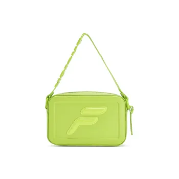 FILA FUSION Polyurethane Shoulder Bag Handbag Extra Small Women's Neon Yellow Green