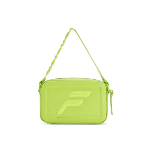 FILA FUSION Polyurethane Shoulder Bag Handbag Extra Small Women's Neon Yellow Green