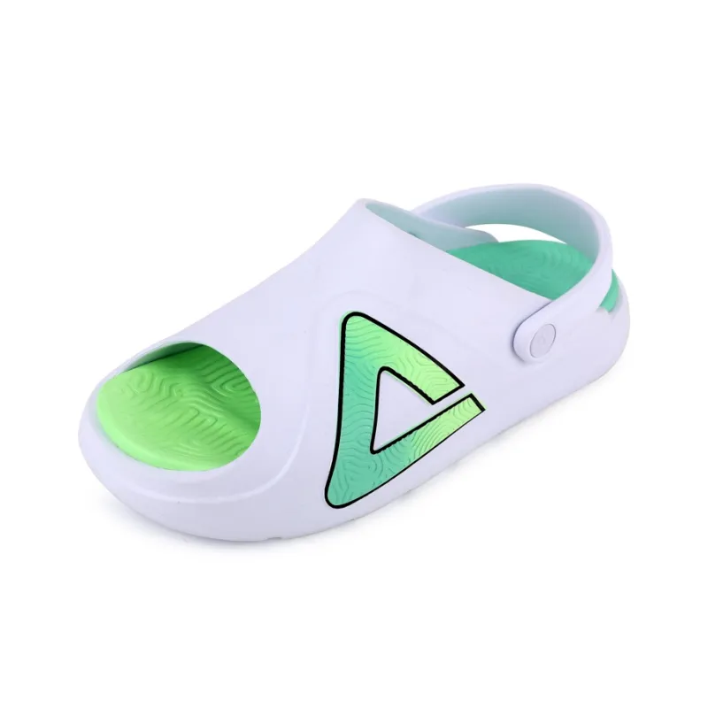 PEAK Slide Slippers Men's White Emerald Green-2