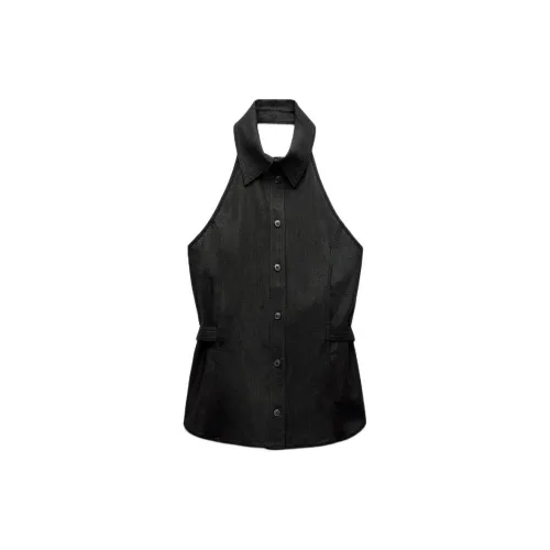 ZARA Tank Tops Women's Black