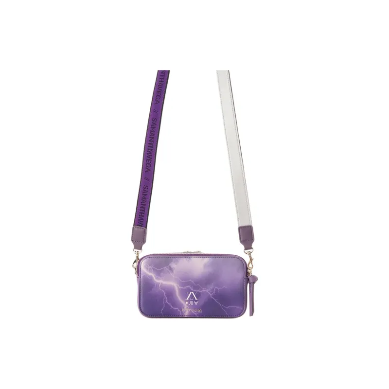 SAMANTHA THAVASA HUNTER Collaboration Synthetic Leather Crossbody Bag Shoulder Bag Women's Red Purple-4