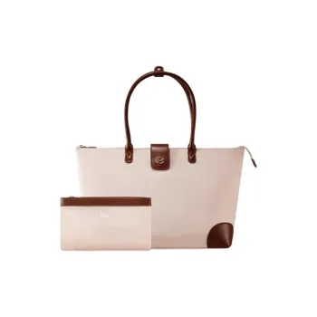 VICTORIA·HYDE Nylon Combo Bag, Tote Bag, Shopping Bag, Handbag, Shoulder Bag Large Size Women's Light Apricot/Black