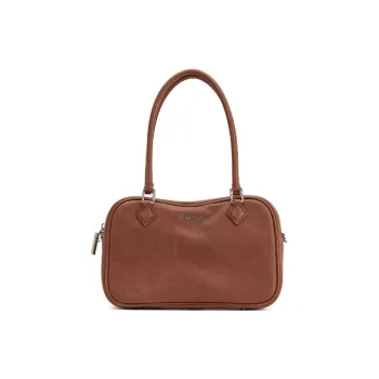 Simedin Top Grain Cow Leather Crossbody Bag Medium Size Women's Caramel Brown